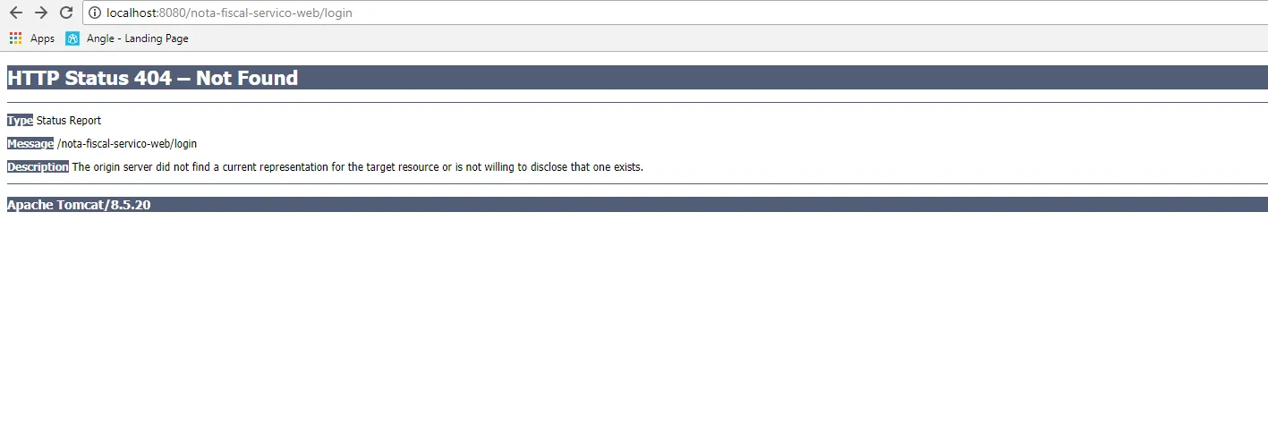 erro nova configuração