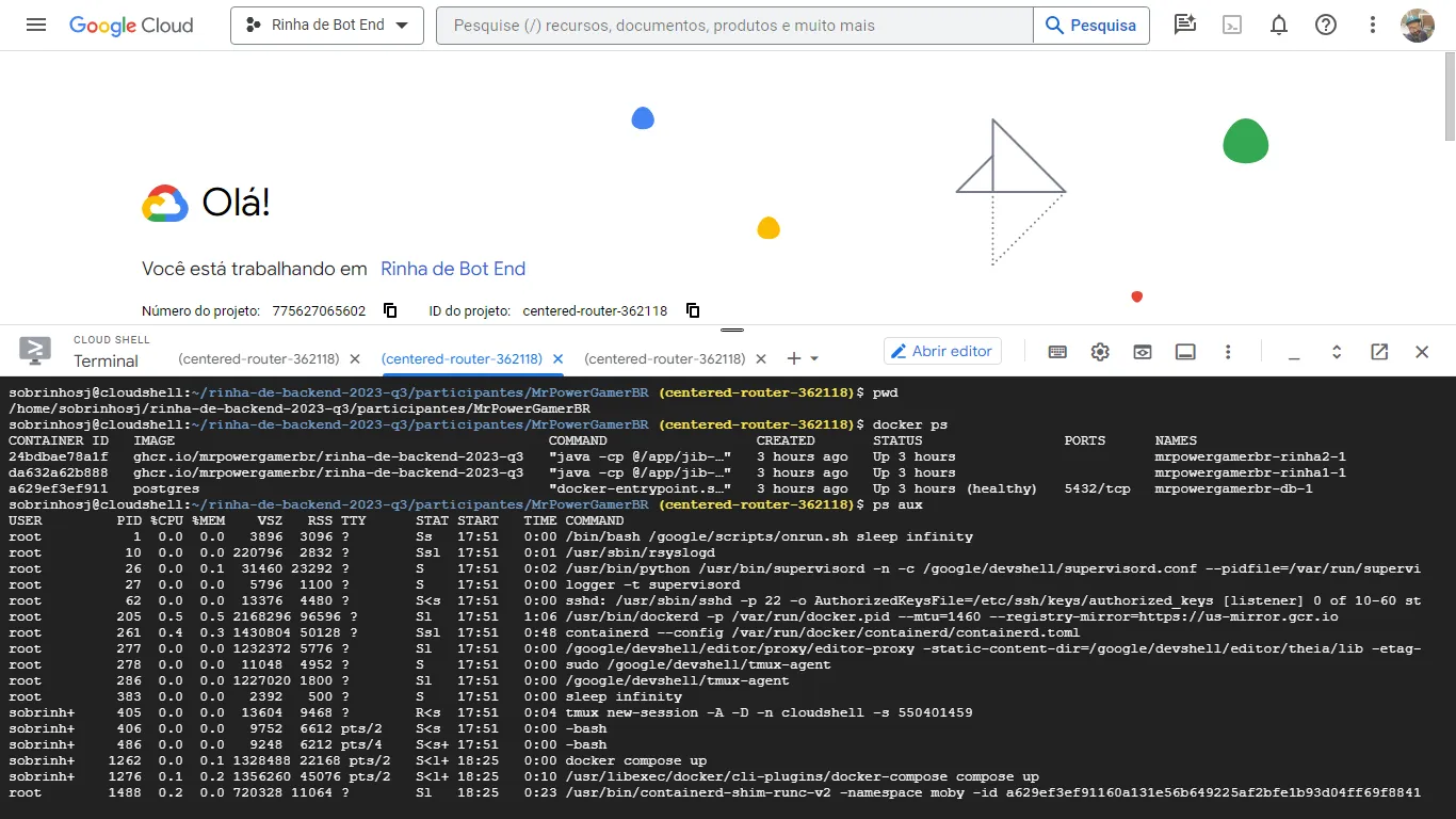 tela GCP MrPowerGameBR tela inicial testestress 1